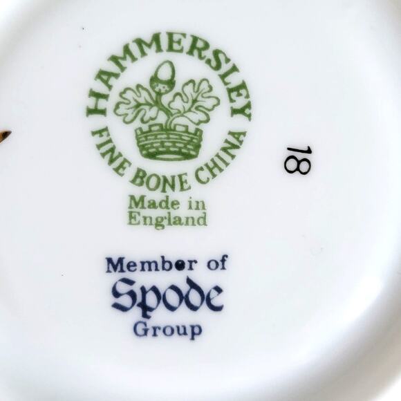 Hammersley Spode Cup Saucer Bird Of Paradise Bone China England Pink Floral - Picture 5 of 7